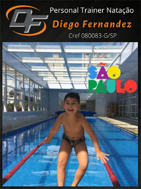 Aula particular natação em SP - Personal Trainer Diego Fernandez